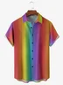 Tall Size Moisture-wicking Striped Chest Pocket Casual Shirt