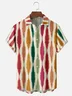 Moisture-wicking Artistic Geometry Chest Pocket Casual Shirt
