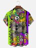 Moisture-wicking Funny Graffiti Dollars Chest Pocket Casual Shirt