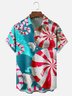 Moisture-wicking Christmas Candy Canes Chest Pocket Casual Shirt