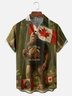 Moisture-wicking Bigfoot Canada Fun Jones Chest Pocket Hawaiian Shirt