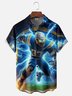 Moisture-wicking American Football Los Angeles Art Chargers Chest Pocket Casual Shirt