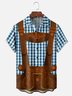 Moisture-wicking Oktoberfest Beer Festival Costume Chest Pocket Casual Shirt