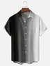Moisture-Wicking Gradient Stripe Chest Pocket Hawaiian Shirt