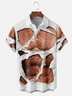 Moisture-wicking Body Muscles Chest Pocket Casual Shirt