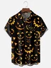 Moisture-Wicking Fun Halloween Pumpkin Chest Pocket Hawaiian Shirt