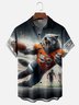 Moisture-Wicking Football Wolves Chest Pocket Hawaiian Shirt