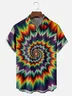 Moisture-wicking Hippie Geomatric Chest Pocket Casual Shirt