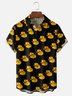 Moisture-wicking Cube Yellow Duck Chest Pocket Casual Shirt