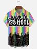 Moisture Wicking Gradient Color Abstract Geometric Back To School Season Chest Pocket Hawaiian Shirt