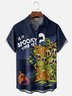 Moisture-wicking Halloween Spooky Time Chest Pocket Casual Shirt