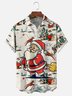 Moisture-Wicking Cactus Christmas Tree Santa Claus Fart Chest Pocket Hawaiian Shirt