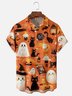 Moisture-wicking Halloween Ghost Chest Pocket Casual Shirt