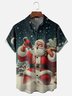 Moisture-Wicking Santa Claus Chest Pocket Hawaiian Shirt