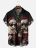 Moisture-Wicking Christmas Cow Chest Pocket Hawaiian Shirt