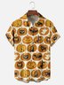 Moisture-Wicking Halloween Pumpkin Witch Cat Chest Pocket Hawaiian Shirt