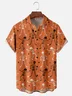 Moisture-Wicking Halloween Skeleton Chest Pocket Hawaiian Shirt