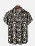 Moisture-Wicking Day Of The Dead Skull Chest Pocket Hawaiian Shirt
