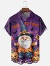 Moisture-Wicking Halloween Pumpkin Gnome Chest Pocket Hawaiian Shirt