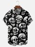 Moisture-wicking Halloween Skeleton Fun Day of the Dead Chest Pocket Casual Shirt