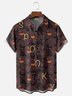 Moisture-wicking Halloween Pumpkin Cat Fun Chest Pocket Casual Shirt