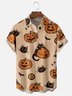 Moisture-wicking Halloween Pumpkin Cat Fun Chest Pocket Hawaiian Shirt