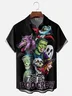Moisture-wicking Halloween Chest Pocket Casual Shirt
