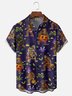 Moisture-wicking Halloween Bigfoot Pumpkin Chest Pocket Casual Shirt