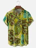 Moisture-wicking Tiki Flower Chest Pocket Hawaiian Shirt