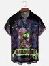 Moisture-wicking Halloween Dog Cartoon Chest Pocket Casual Shirt