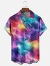 Moisture-Wicking 3D Abstract Gradient Stripes Chest Pocket Hawaiian Shirt