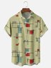 Moisture-Wicking Medieval Geometric Color-Blocked Chest Pocket Hawaiian Shirt