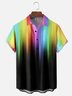 Moisture-Wicking 3D Gradient Abstract Geometric Chest Pocket Hawaiian Shirt
