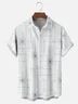 Moisture-Wicking Mid-Century Geometric Chest Pocket Hawaiian Shirt