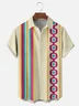 Moisture-Wicking Retro Mid-Century Geometric Polka-Dot Chest Pocket Hawaiian Shirt