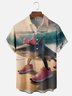 Moisture-wicking Fun "Tralalelo Tralala" Edgy Chest Pocket Hawaiian Shirt