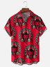 Moisture-wicking Halloween Skeleton Demon Art Avant-garde Chest Pocket Casual Shirt