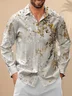 Moisture-Wicking Botanical Floral Chest Pocket Tong Sleeve Hawaiian Shirt