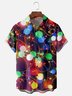 Moisture-wicking Christmas Tree Lights Fun Chest Pocket Casual Shirt