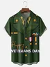 Moisture-wicking Happy Veterans Day Funny Chest Pocket Casual Shirt