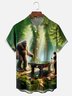 Moisture-Wicking Pool Bigfoot Chest Pocket Hawaiian Shirt