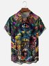 Moisture-wicking Tiki Flowers Chest Pocket Hawaiian Shirt