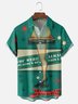 Moisture-Wicking Christmas Leg Lights Chest Pocket Hawaiian Shirt