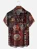Moisture-Wicking Veterans Day Lettering American Eagle Chest Pocket Hawaiian Shirt