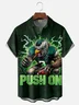 Moisture-wicking Eagle Football Sports Chest Pocket Casual Shirt