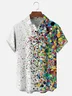Moisture-Wicking Ombre Polka Dot Chest Pocket Hawaiian Shirt
