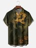 Moisture-wicking Halloween Dragon Witch Pumpkin Chest Pocket Casual Shirt