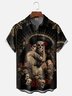 Moisture-wicking Day of the Dead Skull Rose Chest Pocket Casual Shirt