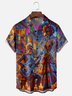 Moisture-wicking Day of the Dead Skeleton Guitar Music Chest Pocket Casual Shirt