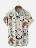 Moisture-wicking Halloween Ghost Pumpkin Chest Pocket Casual Shirt